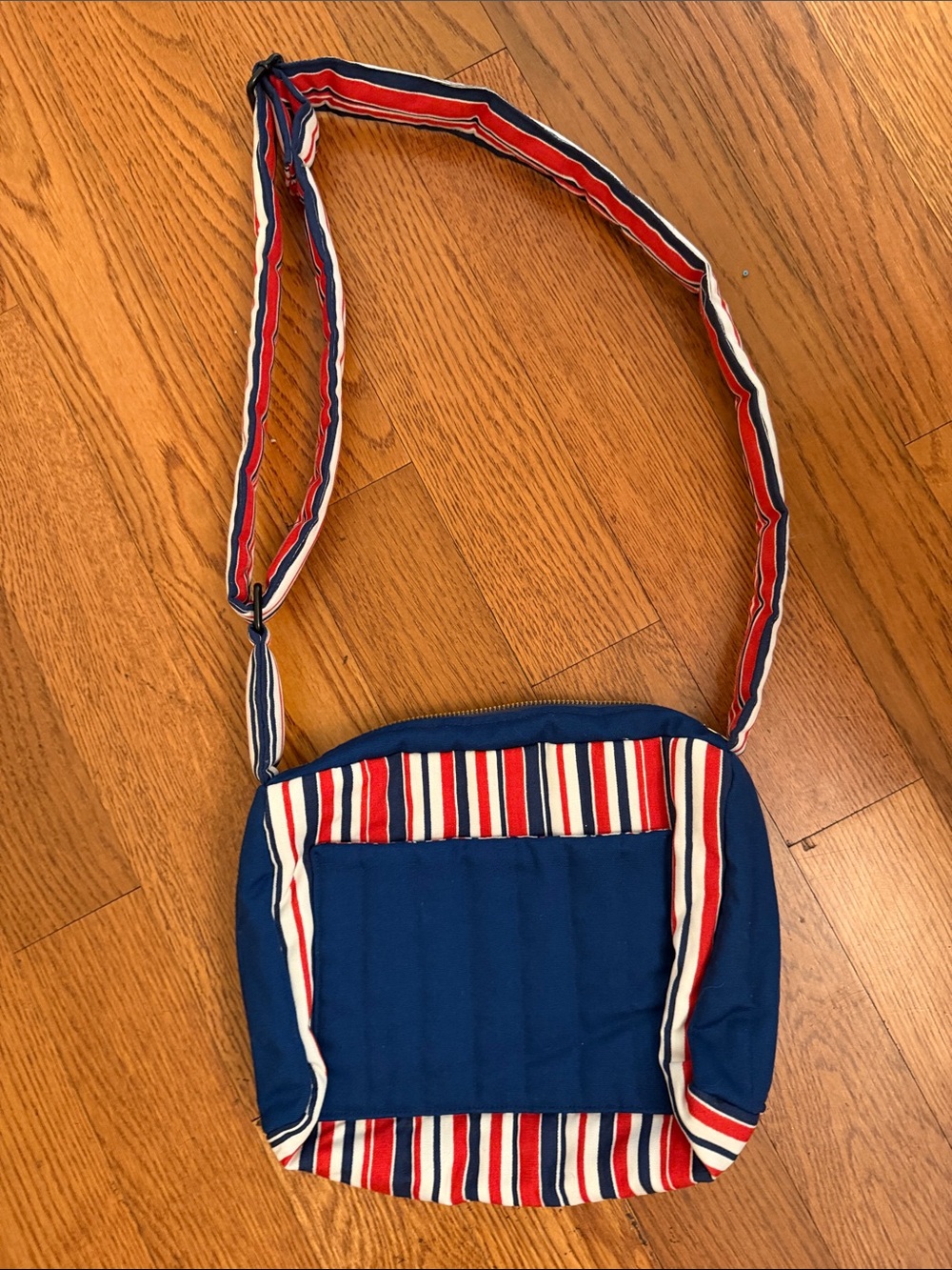 Striped Cloth Blue Crossbody Bag - Casual Shoulder Bag